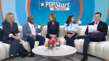 Chaqueta Eronica Beard Cynthia usada por Savannah Guthrie como se ve en Today el 15 de septiembre de 2025