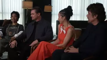 Dior Jacket with Spread Collar Black Striped Wool worn by Leonardo DiCaprio as seen in Today on September 15, 2025