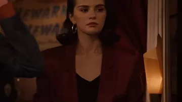 Selena Gomez Burgundy Blazer worn by Mabel Mora (Selena Gomez) in Only Murders in the Building (S05)