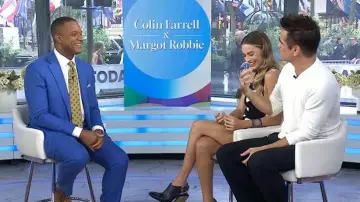 Celine Metal Buckle Heels worn by Margot Robbie as seen in Today on  September 16, 2025