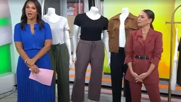 Scanlan Theodore Pleated Rib Skirt worn by Laura Jarrett as seen in Today on September 16, 2025