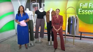 Pantalones acampanados de Zara usados por Melissa como se ve en Today el 16 de septiembre de 2025