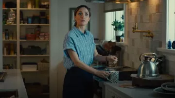 Banana Republic Linen Resort Shirt worn by Sylvia (Rose Byrne) as seen in Platonic (S02E08)
