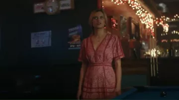 Mango Opening Detail Paisley Dress worn by Alicia Whitaker (Mia Healey) as seen in Motorheads (S01E07)