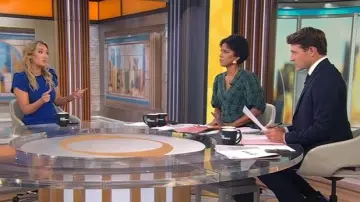 Calvin Klein Tulip-Sleeve Sheath Dress worn by Kelly O'Grady as seen in CBS Mornings on September 16, 2025