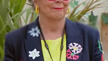 Floral Print Blazer worn by Prue Leith) in The Great British Bake Off (S08)