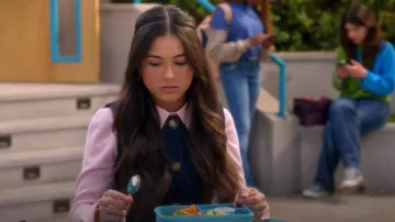 Veronica Beard Dark Oxford Jessup Vest worn by Posey (Lumi Pollack) as seen in Electric Bloom (S01E02)