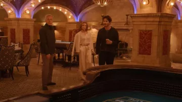 L'Agence Argo Tonal Stripe Button-Front Blouse worn by Camila White (Renée Zellweger) as seen in Only Murders in the Building (S05E04)