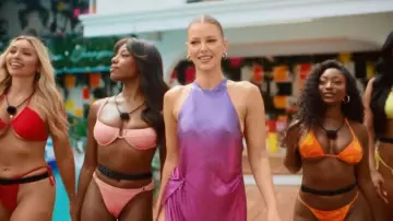 Fannie Schiavoni Alicia Asymmetric Metal Mesh Mini Dress worn by Ariana Madix as seen in Love Island Games (S02E01)