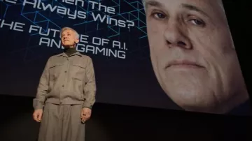 Cos Tailored Wool-Flannel Straight-Leg Track Pants worn by Bash Steed (Christoph Waltz) as seen in Only Murders in the Building (S05E04)