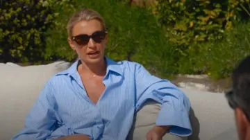 Jimmy Choo Women's Cat's Eye Sunglasses, Havana worn by Billie Faiers as seen in Sam & Billie: Sister Act (S01E05)