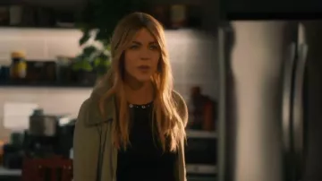 More To Come Natalie Knit Zip Cardigan worn by Morgan Gillory (Kaitlin Olson) as seen in High Potential (S02E01)