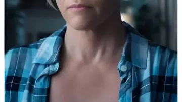 Reese Witherspoon Blue Plaid Shirt worn by Bradley Jackson (Reese Witherspoon) in The Morning Show (S04)