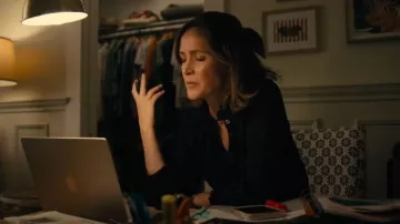 Veronica Beard Calisto Ruffled Cotton Shirt worn by Sylvia (Rose Byrne) as seen in Platonic (S02E08)