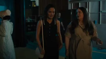 Clare V Cream Rattan Midi Sac worn by Sylvia (Rose Byrne) as seen in Platonic (S02E08)