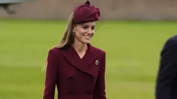 Kate Middleton 2025 Burgundy Coat