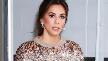 This Sequin Sweater worn by Eva Longoria in LIVE with Kelly and Mark Sep /17/2025