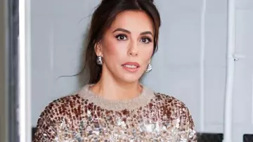 This Sequin Sweater worn by Eva Longoria in LIVE with Kelly and Mark Sep /17/2025