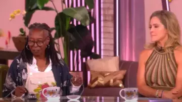 R13 Shredded Seam Drop Neck Shirt worn by Whoopi Goldberg as seen in The View on September 18, 2025