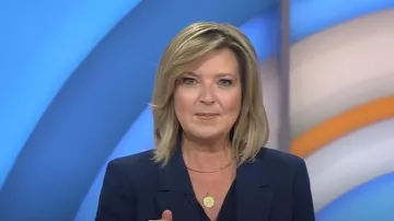 Blazer J. Crew Madelyn porté par Christine Romans comme on le voit dans Today le 18 septembre 2025