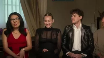 Valentino Crepe Couture Short Dres worn by Jenny Han as seen in Today on September 18, 2025