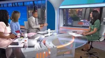 Vestido de satén Rimaz de Zadig & Voltaire usado por Natalie Azar como se ve en Today el 18 de septiembre de 2025