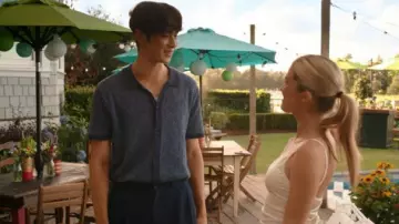 Marine Layer Jacquard Shirt worn by Steven Conklin (Sean Kaufman) as seen in The Summer I Turned Pretty (S03E11)