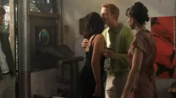 Zara Satin Tie Dye Print Dress worn by Agnes (Zoé De Grand Maison) as seen in The Summer I Turned Pretty (S03E11)