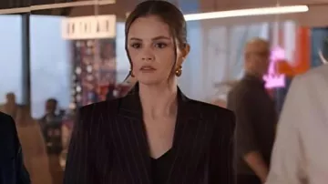 Only Murders in the Building Black Striped Blazer worn by Mabel Mora (Selena Gomez) as seen in Only Murders in the Building (S05E10)