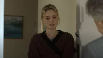 Dangerfield Field Work Chunky Knit Cardi worn by Mandy Bond (Bella Heathcote) as seen in Scrublands (S02E03)