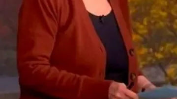 Cárdigan marrón usado por Joy Behar en The View