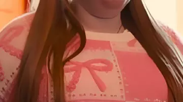 The Inheritance Hannah Pink & White Bow Sweater