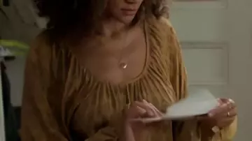 Lindura Print Shirt worn by Sydney Shandon (Lindura) in Sullivan's Crossing (S04)