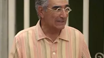 The Reluctant Traveler Eugene Levy Striped Shirt worn by Self - Host (Eugene Levy) in The Reluctant Traveler with Eugene Levy (S02)