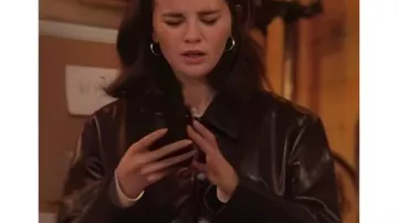 Selena Gomez Leather Jacket worn by Mabel Mora (Selena Gomez) in Only Murders in the Building (S05)