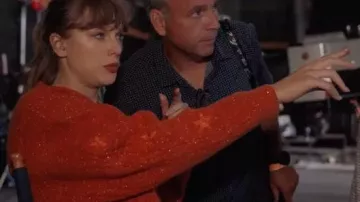 Cardigan worn by Taylor Swift in BTS IN SHOWGIRL