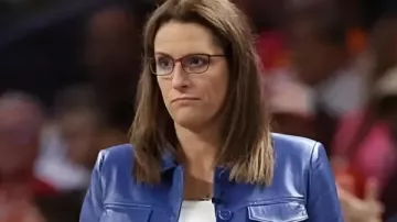 This Blue Leather Jacket worn by Stephanie White in Indiana Fever vs. Atlanta Dream | FULL GAME HIGHLIGHTS | September 18, 2025