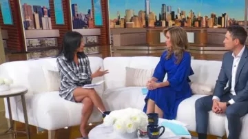 Veronica Beard Vilette Shirtdress worn by Dr. Tara Narula as seen in Good Morning America on September 18, 2025