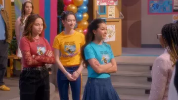 Alice and Olivia Kayleigh Bell-Bottom Jeans worn by Tulip (Ruby Marino) as seen in Electric Bloom (S01E03)