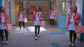 Aqua Tweed Four Pocket Jacket worn by Shelly Sharp (J' Adore Elizabeth) as seen in Electric Bloom (S01E03)