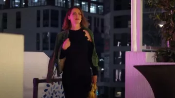 Balmain Cold Shoulder Ribbed Knit Midi Dress worn by Julia Lemigova as seen in The Real Housewives of Miami (S07E16)