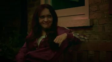 Palm Angels Striped Zipped Bomber Jacket worn by Cherry (Olivia Cooke) as seen in The Girlfriend (S01E04)