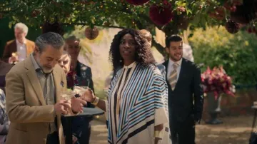 Joseph Cretto Print Dania Dress worn by Isabella (Tanya Moodie) as seen in The Girlfriend (S01E06)