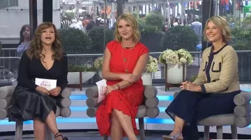 Chaqueta de safari acolchada J. Crew usada por Samantha Brown como se ve en Today with Jenna & Friends el 19 de septiembre de 2025