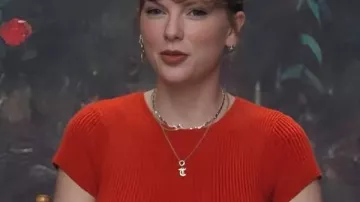 Taylor Swift 2025 Short Sleeve Orange Crew