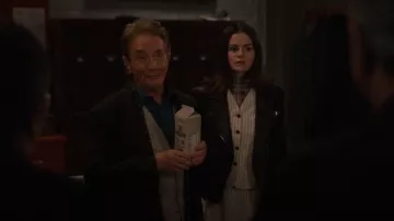 Loulou de Saison Vanua Pin-Stripe Vest worn by Mabel Mora (Selena Gomez) as seen in Only Murders in the Building (S05E05)