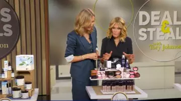 Chaleco a rayas Veronica Beard Benny usado por Lara Spencer como se ve en Good Morning America el 22 de septiembre de 2025