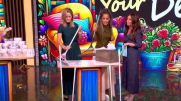 Aknvas Vera Satin Skirt worn by Sunny Hostin as seen in The View on September 19, 2025