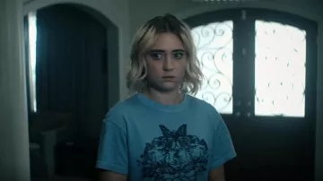 Blue Baroque Angel Butterfly T-Shirt worn by Emma Meyer / Little Cricket (Lizze Broadway) in Gen V (S02E03)