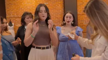 Débardeur bustier en tricot Babaton Sculpt porté par Monica Danús comme on le voit dans Love Is Blind (S08E11)